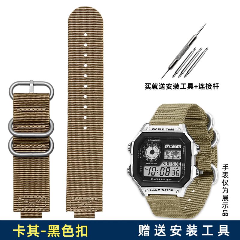 

AE1200 Nylon Watch Band For Casio AE1200WH/1300/1000/1500 AE-1200 A158W A159 Outdoor Sports Strap 24*18mm Bracelet Accessories 24-18mm