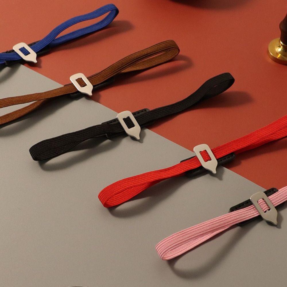 Metal Pointer Elastic Bookmark Elastic Webbing Flexible Strap Bookmark Book Clip  Gift