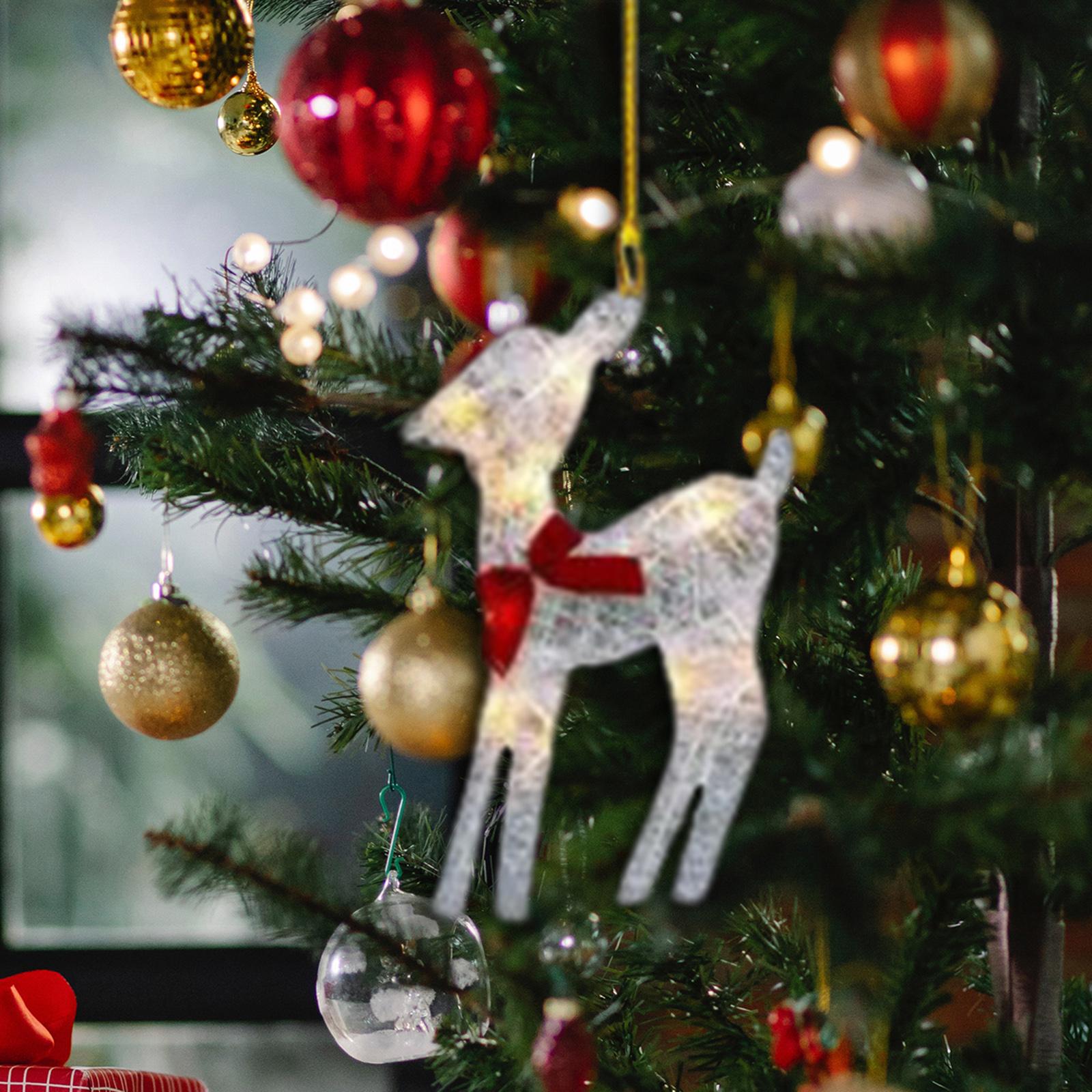Christmas Tree Hanging Ornament Xmas Tree Decoration Christmas Decoration Deer Pendant for Home Fireplace Holiday Office Patio
