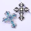 2026 Fashion Creative Alloy Rhinestone Cross Brooch, Personality Trend Women's Clothing Brooch Ornament Pin