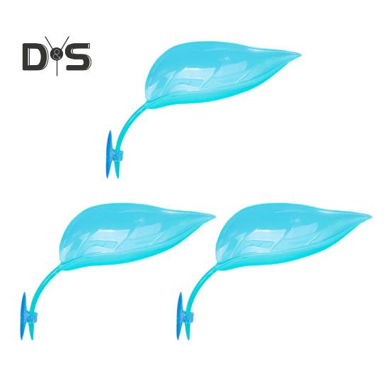 Sonnenplattform für Schildkröten in Blattform, Sonnenplattform für Bartagamen mit Saugnäpfen, Zubehör für Laubfrösche als Dekoration für Leopardgecko-Aquarien, 3 Stück