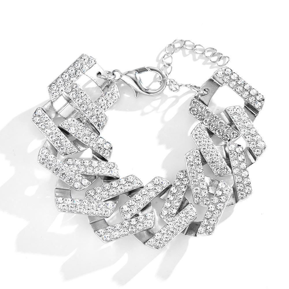 30mm Extra Large Cuban Necklace & Bracelet Set with Full Diamond Detailing