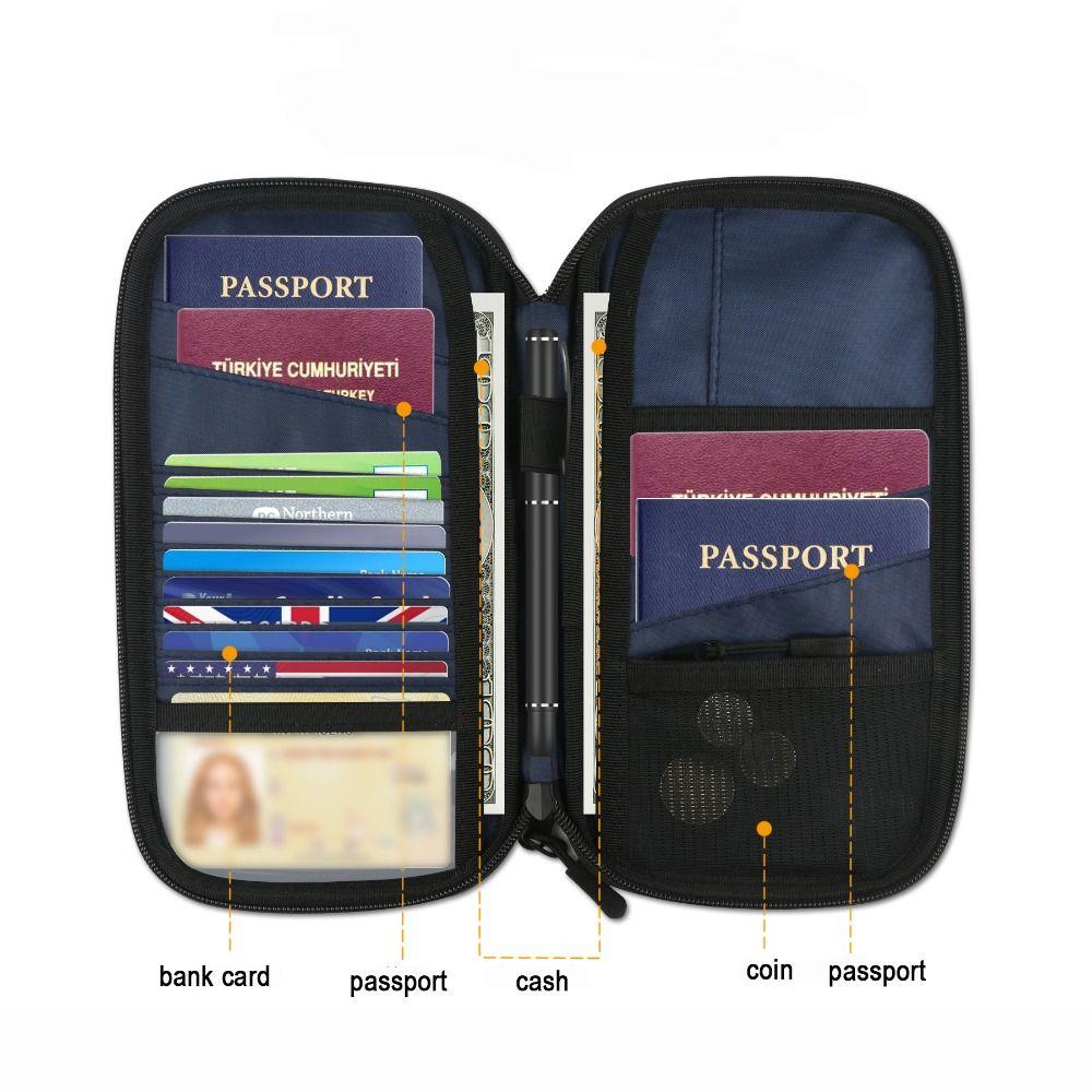 Waterproof Travel Wallet Lightweight Passport Case Family Passport Holder Passport Card Cover with RFID Blocker
