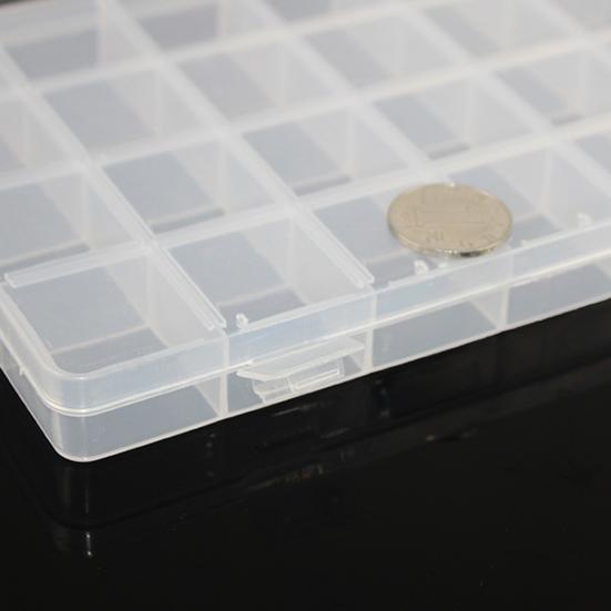 Fishing Tackle Box with Hook 24 Compartments Transparent Multifunctional Empty Storage Box Portable Lure Bait Stationery Container Jewelry Organizer