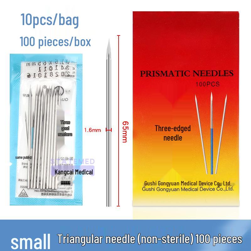 Quanhe Stainless Steel Tri-Edged Bloodletting Needles for TCM, Acupuncture, and Cupping - Small & Large Sizes