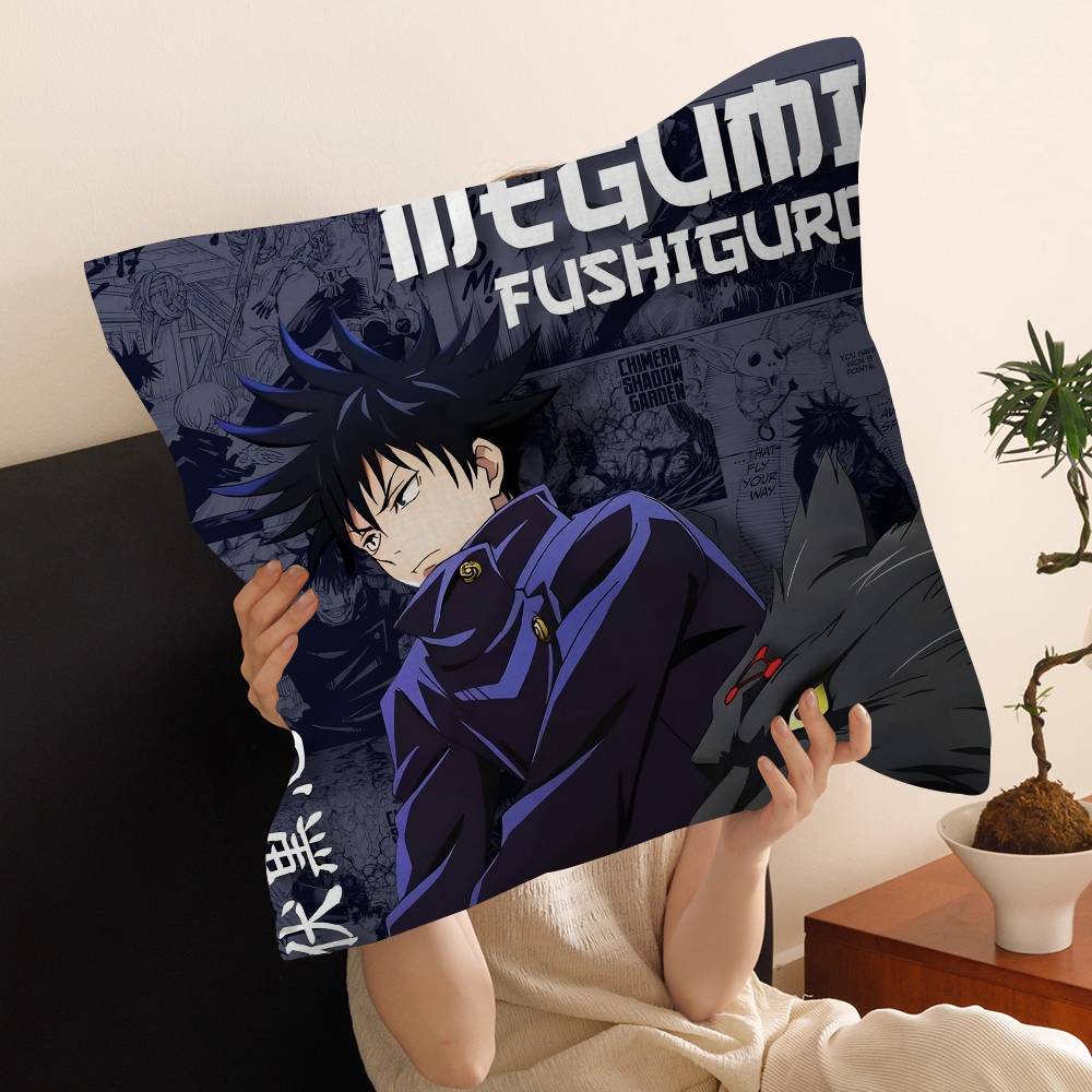 Fushiguro Megumi Pillow Gift Home Office Decoration Pillow Bedroom Sofa Car Cushion CoverPillow Case