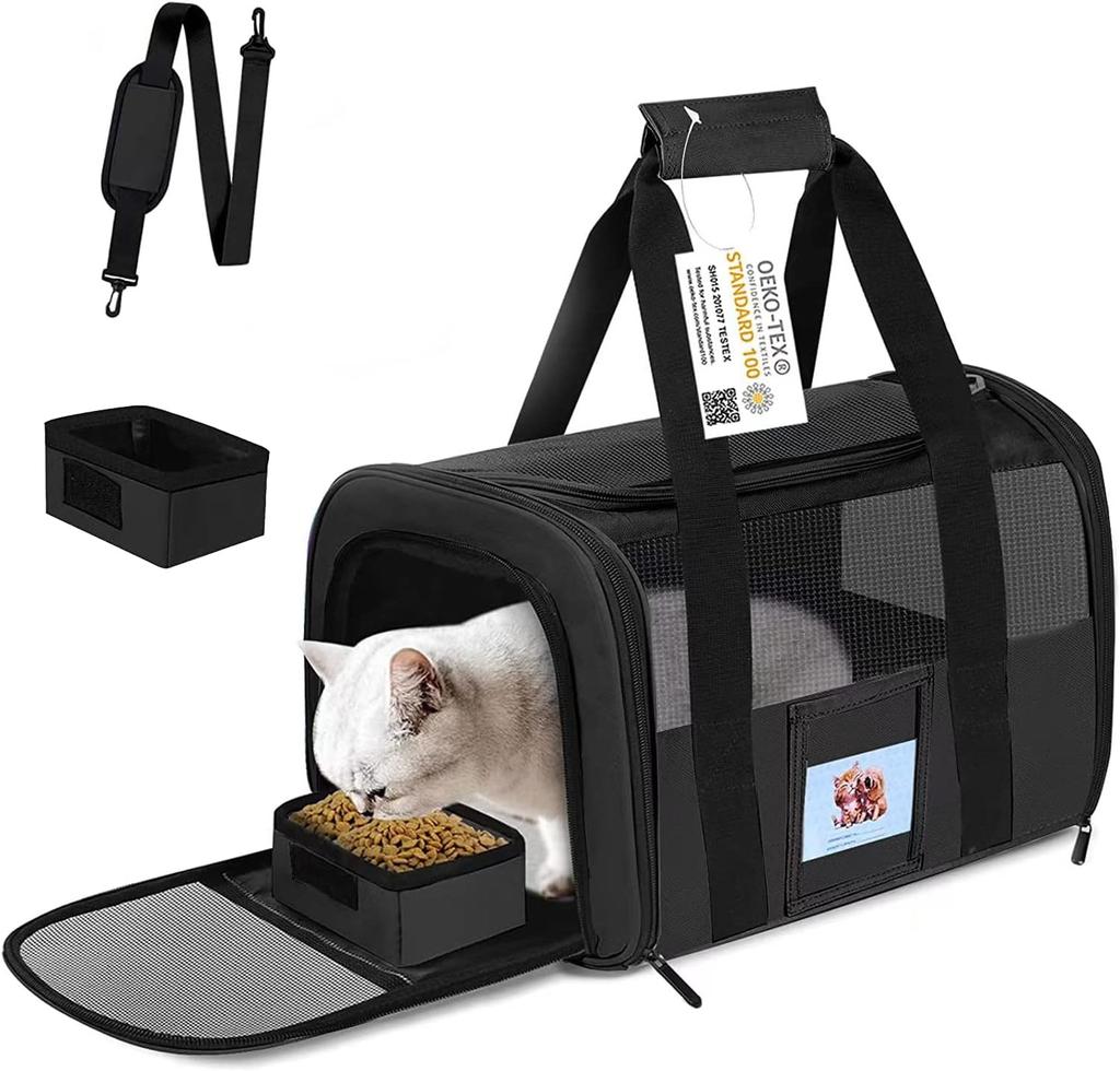 Extra Large Pet Carrier 20 Lbs+, Soft Sided Cat Carriers for Large Cats Under 25 Lbs, Folding Big Dog Carrier 20"x13"x13"
