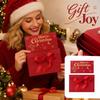 Christmas Red Envelopes with Foil Stamped Design, 6-Slot Folding Holder for and Gift Cards