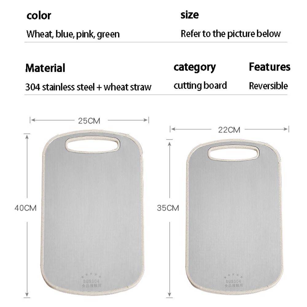 304 Edelstahl Schneidebrett Schimmelresistent Heimküche Lebensmittel Ergänzungspaneel Obst Rollnudel Schneidebrett Teigbrett