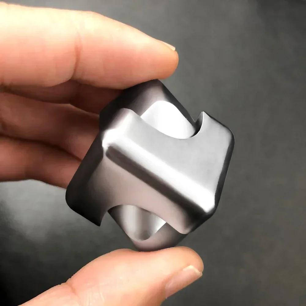Metal Cube Rotating Fingertip Gyroscope Fidget Anti Stress Toys Adult Office Home Travel Portable Spinner Toys Christmas Gifts