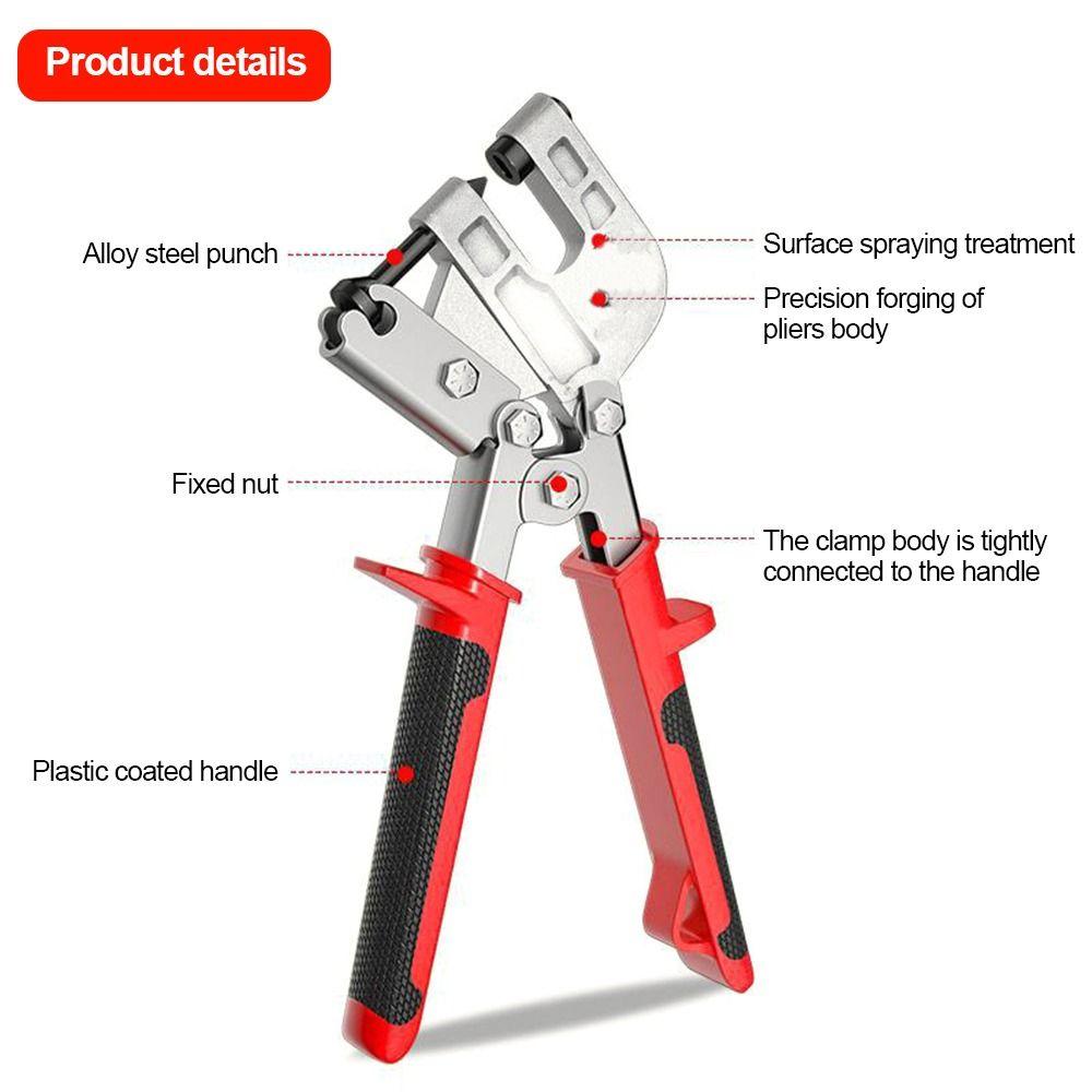 Durable Alloy Keel Clamp Flat Hole Heavy-Duty Keel Crimping Pliers Fastening Stud Crimper Gypsum Board Installation