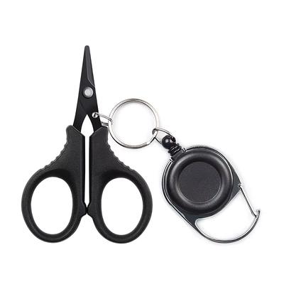 Fishing Line Scissors, Braided Fishing Line Scissors, Stainless Steel Braided Fishing Line Scissors, Retractable Lanyard, Salt W