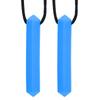 2pcs Silicone Teether High Temperature Resistant Waterproof Chewing Pendant Necklace