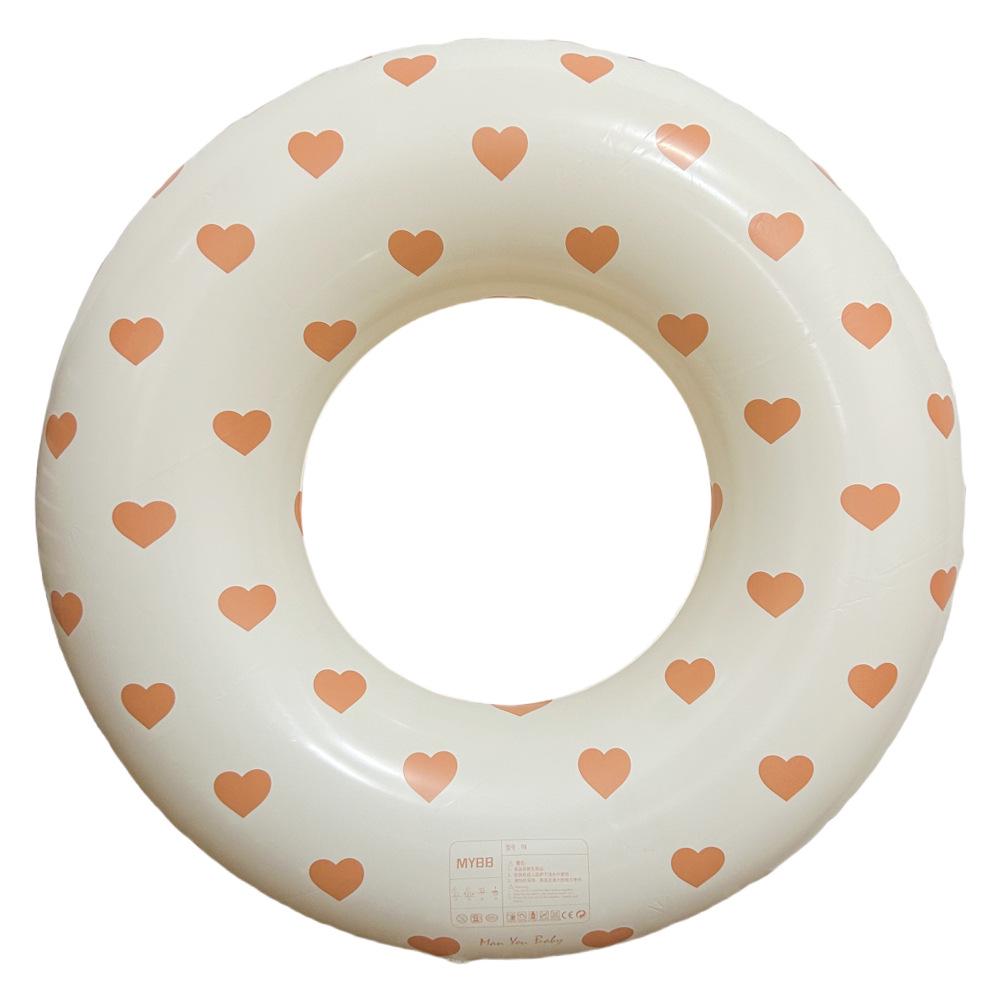 Anello gonfiabile da nuoto rétro a righe ispessito per bambini Xiao Lü - Design Oliva e Fiore di Ciliegio