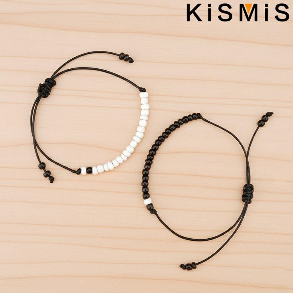 Stainless Steel Couples Bracelets Love Charms Matching Friendship Jewelry Gifts for Him and Her черный белый