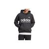 adidas Brand Logo Printed Stripe Hoodie American Style Sweatshirt Men’s Black