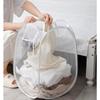 Folding Dirty Laundry Sorting Basket Washing Frame Bathroom Cloth Mesh Storage Bag Frame Bucket Laundry Organizers Storage Pouch