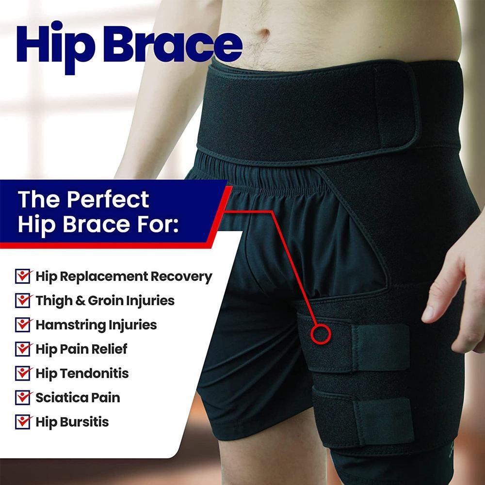1Pcs Hip Brace, Non-slip Lower Back Support Brace, Sciatica Pain Relief Brace, Thigh/Hamstring Compression Support