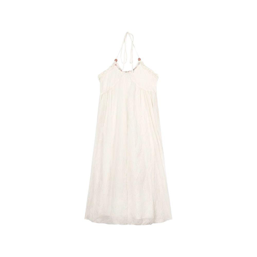 2026 Pure Desire Halterneck Chiffon Dress - Women's Summer Beach Backless Skirt with French High-End Style