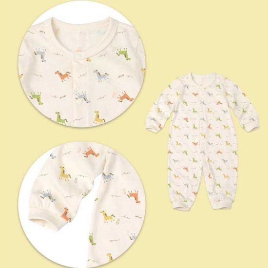 Withorganic Organic Cotton Newborn Romper - Crayon Horse