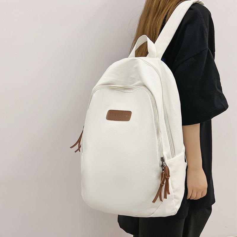 Backpack Nylon Washed Cloth Backpack Male and Female College Students Couple Backpack Student Large Capacity School Bag