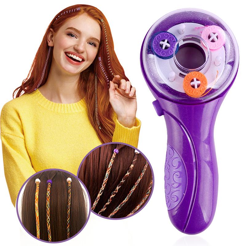 Girls Magic Electric Hair Braiding Maker Play House Hair Braiding DIY Makeup Toy