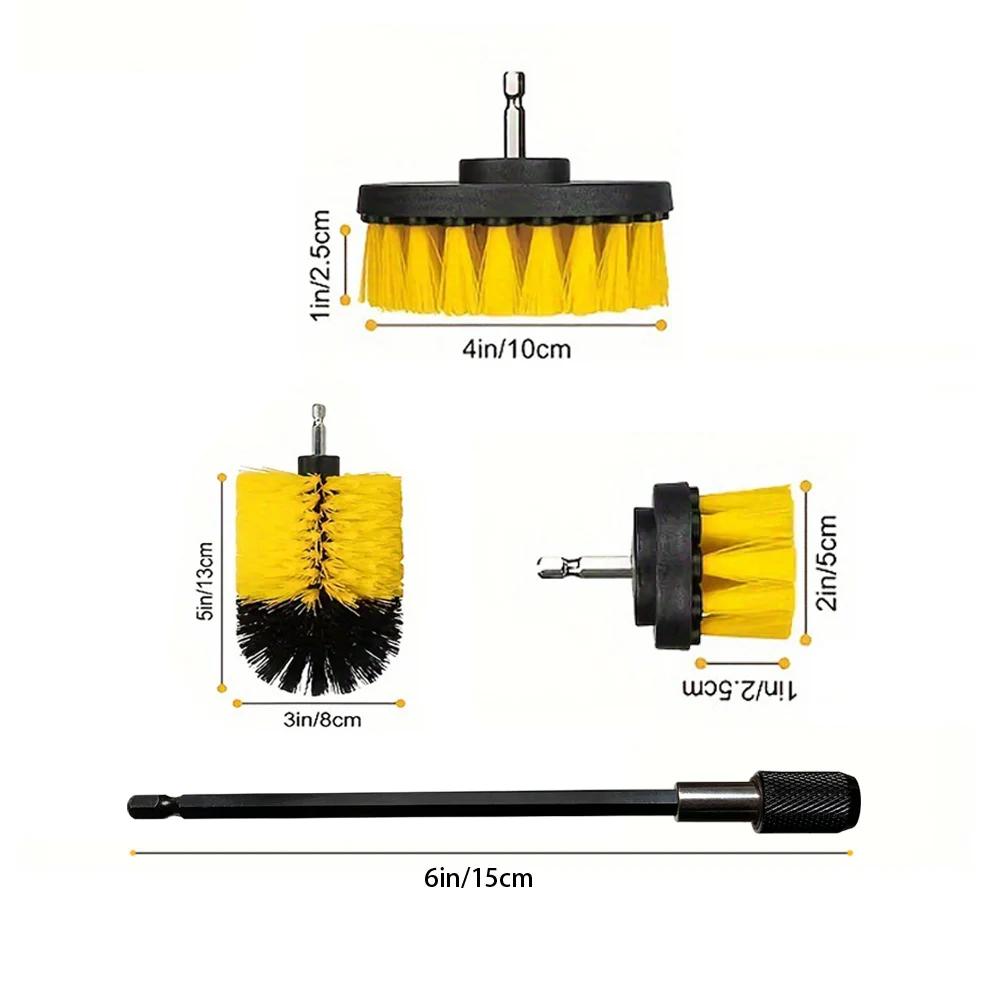 

4/7Pcs Electric Drill-Brush Kit Power Scrubber Brush Electric Drill-Brush Attachment for Household Motorcycle Car Accessories