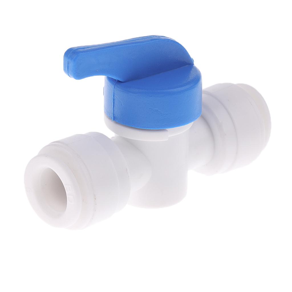 MagiDeal Set de 3 Piezas 1//4 OD Y Tipo V/álvula de Bola de Tubo de Conexi/ón R/ápida de Polioximetileno