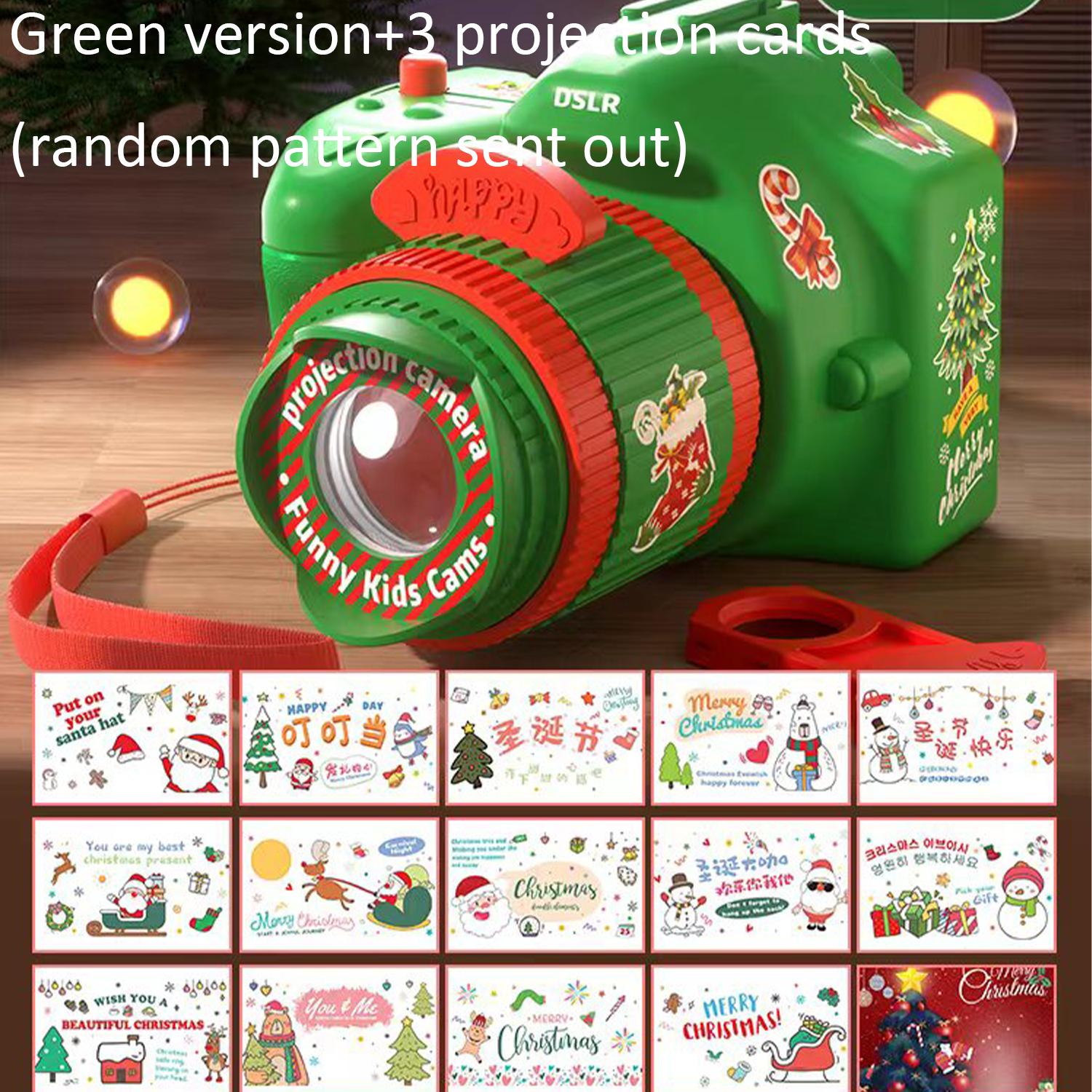 

Projection Camera Christmas Glow Projection Flashlight Early Childhood Education Festival Children s Glow Toy OneSize зелений
