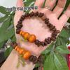 Original authentic coffee bean bracelet with Barbie sandalwood gourd Wenwan fashion jewelry Buddha bead bracelet.