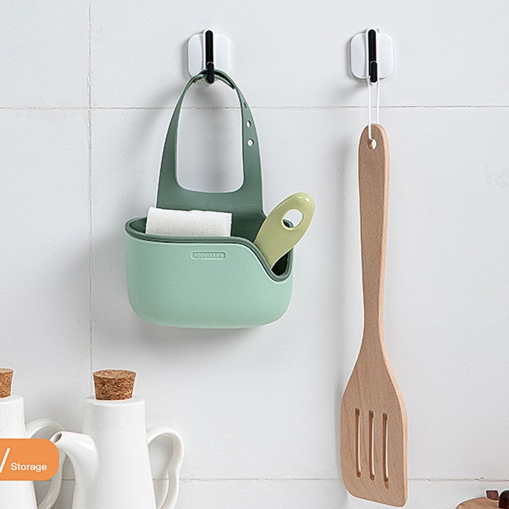 Saddle Kitchen Sink Drain Basket Kitchen Bathroon Sink Organizer Space-saving Sink Storage Bakset Large Capacity Durable