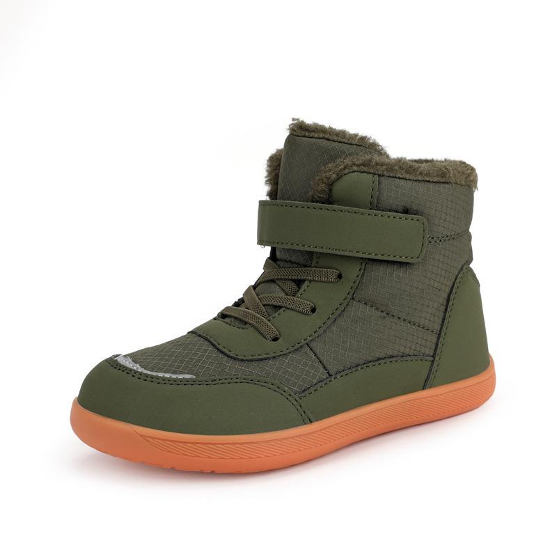 Winter Children'S High-Top Velvet Thickened Wide-Headed Cotton Shoes Outdoor Warm Snow Boots
