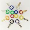 10pcs Colorful PVC Key Covers with Elastic Rings - Durable Silicone Identification Tags for Easy Key Organization, Assorted Colors
