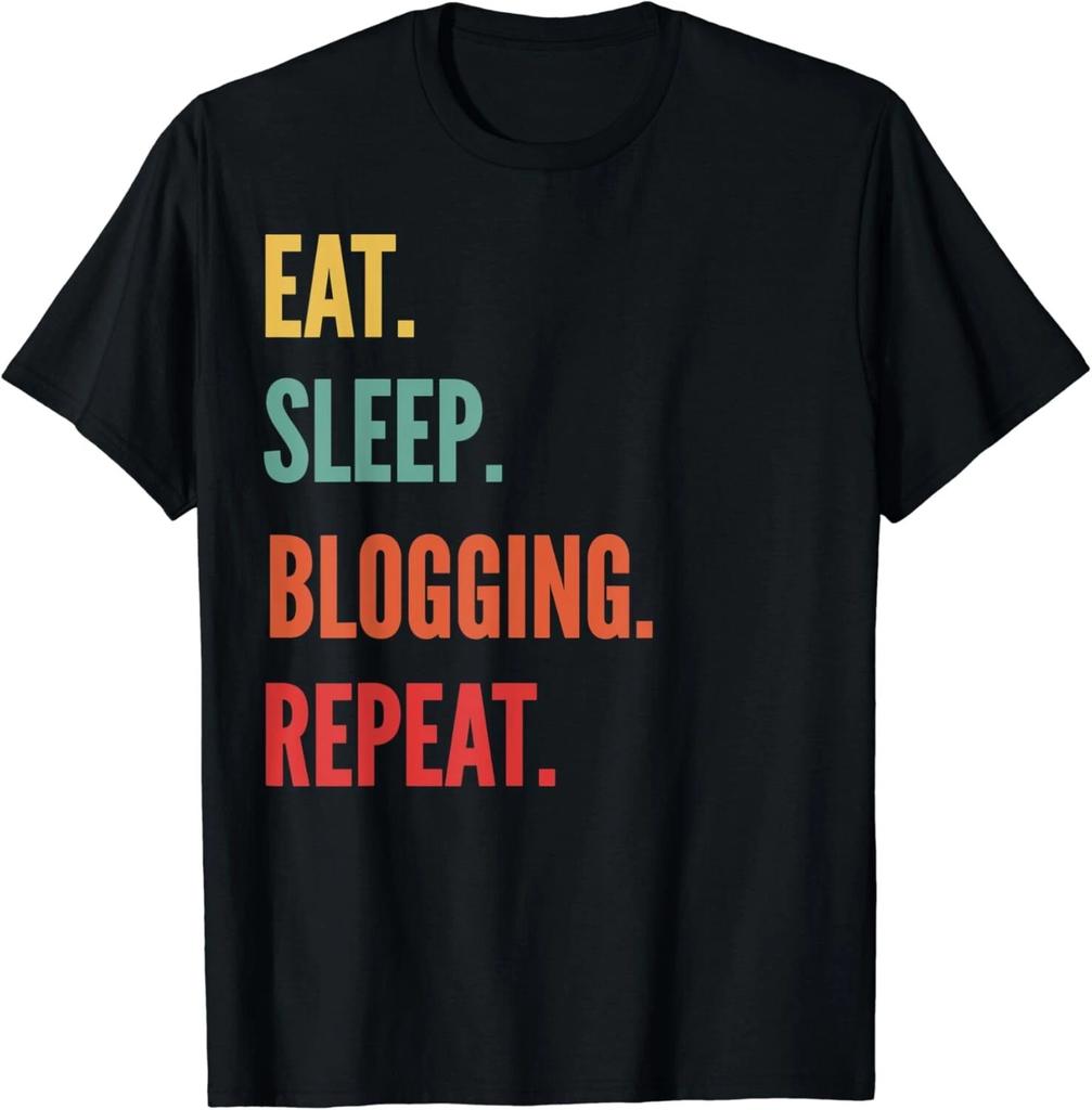 Funny Blogging Gift_ Eat Sleep Blogging Repeat Gift Unisex T-Shirt