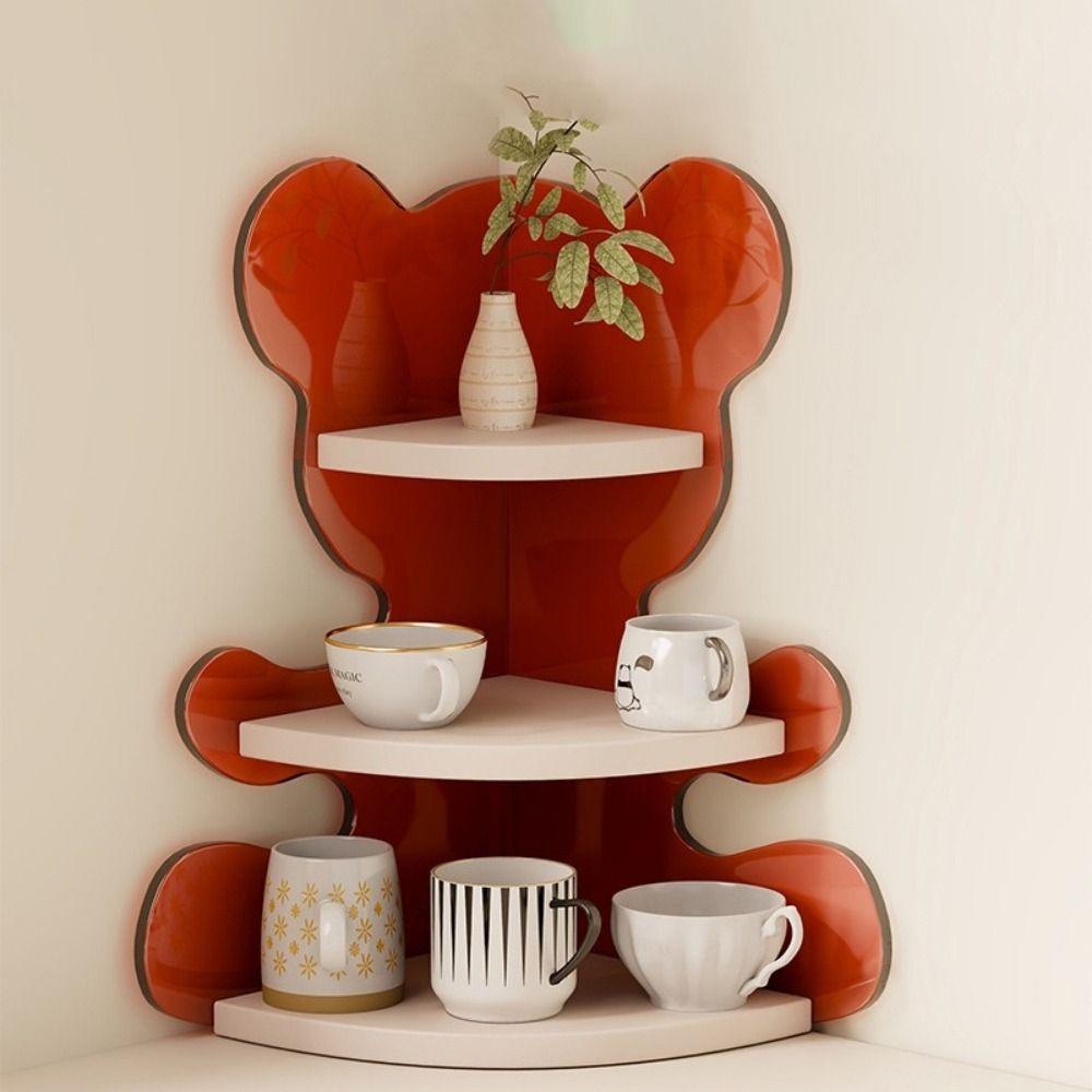 3 Layers Table Corner Display Shelf Acrylic Cup Storage Rack Creative Mug Organizer  for Home