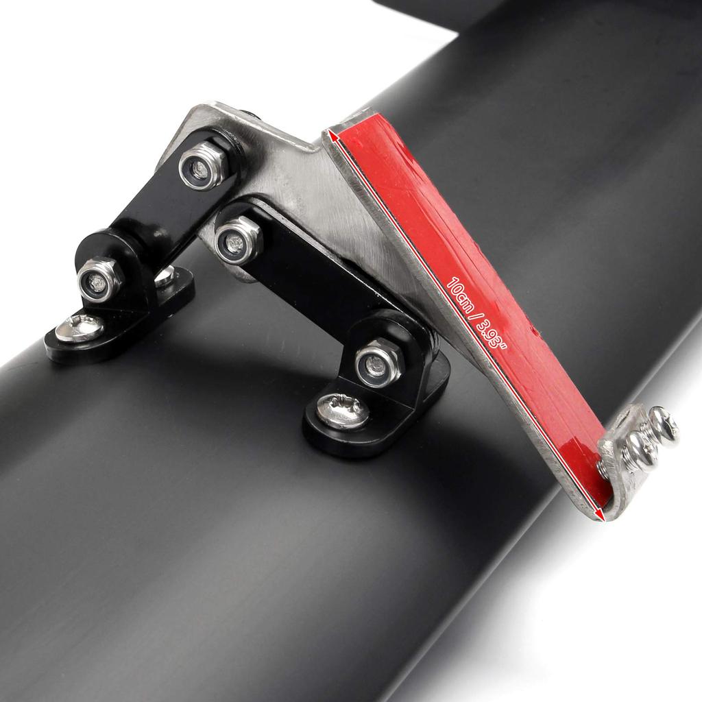 Bruce & Shark 53" (111cm) Universal Aluminum Adjustable Rear Trunk Spoiler Wing for Cars, Black, 15#
