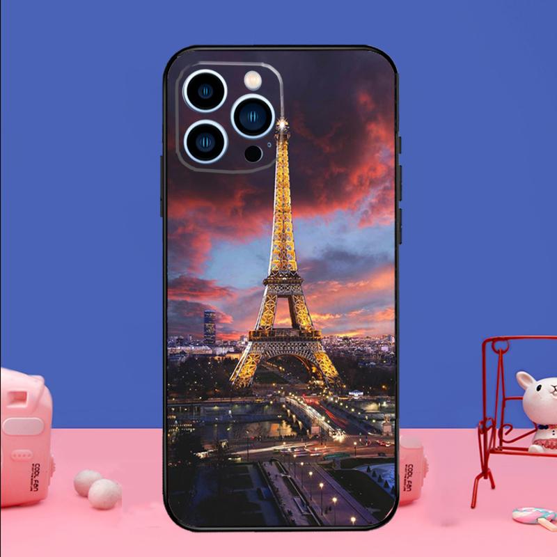 Paris Eiffel Tower France Phone Case For iPhone 16 15 14 13 12 11 17 Pro Max Plus 12 13 mini 16e 17 Air Bumper Cover
