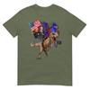 Trump Riding A Dinosaur Trex Suppor Trump 2020 Tshirt