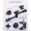 Adjustable Magic Arm with Super Clamp,9 Inch Articulating Arm Clamp Friction Power Arm Crab Screw Kit for Camera Monitor Light