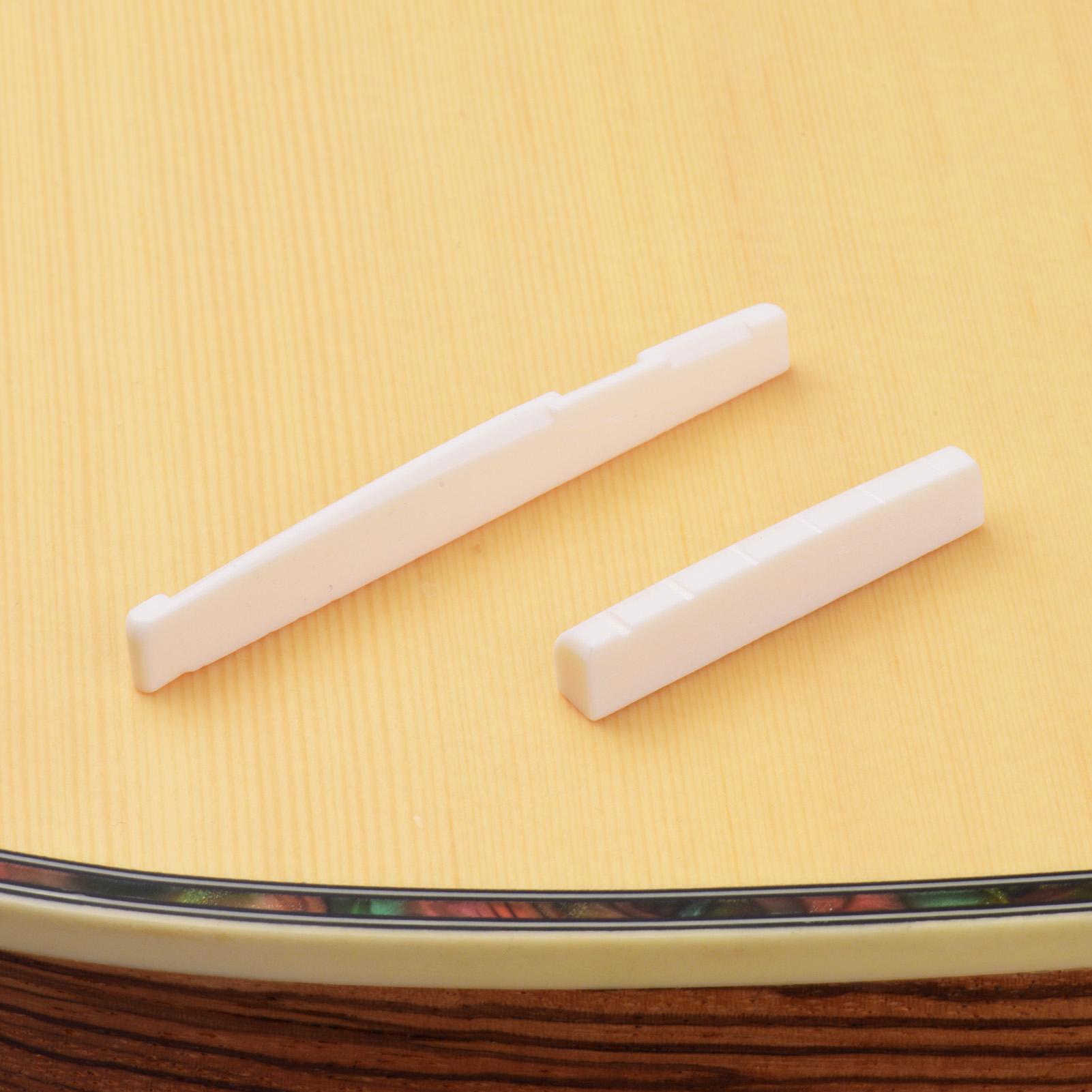 

Седло и гайка для гитары, материал из натуральной кости, 2 шт., для 6-струнной акустической гитары слоновая кость