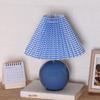 Retro Ceramic Pleated Table Lamp - Mid-Century Style for Bedroom or Wedding Decor