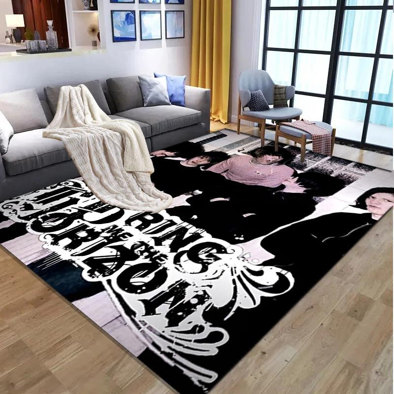 Bring Me the Horizon Pattern Rug, Indoor/Outdoor Mat, for Picnic, Gameroom, Bedroom, Office, Living Room, Home Decor Carpet, Birthday Gift