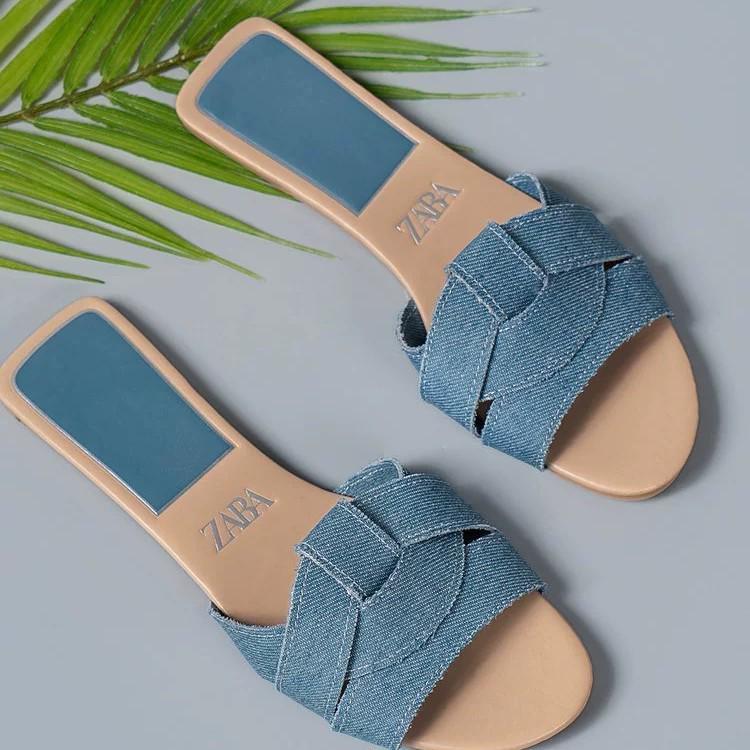 Sommer Damen Übergröße Flache Sandalen 2025 - Vielseitiges, Schlichtes Kreuzriemen-Design