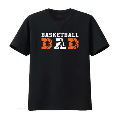Basketball Papa T-Shirt Vatertag Für Sport vintage Gewaschenes Oberteil Für Den Alltag Weich Dehnbar Unisex Mann Leicht