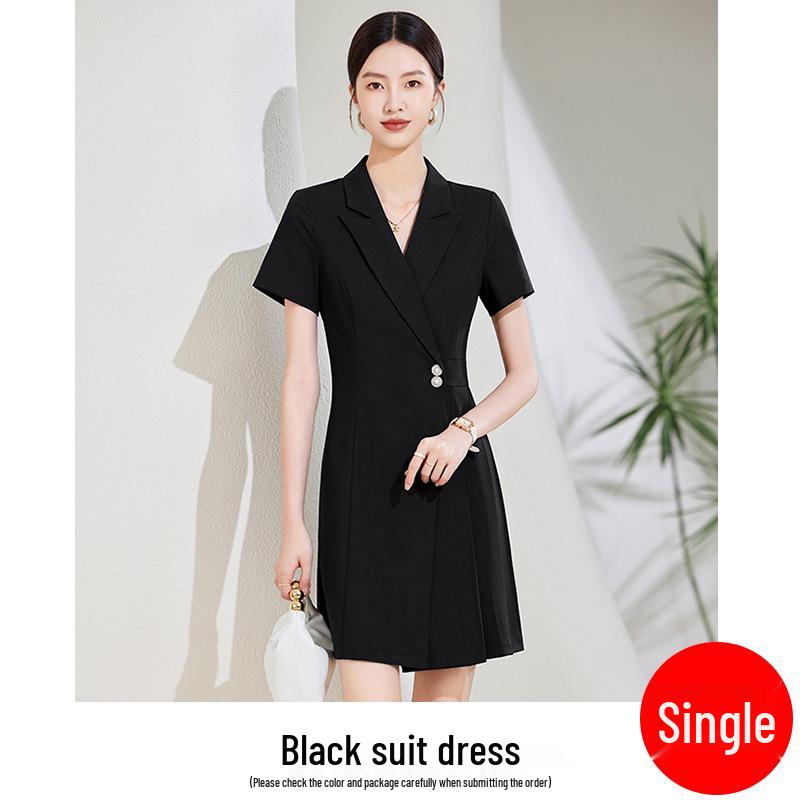 2024 Summer High-End Goddess Style Long-Sleeved Professional Suit Dress