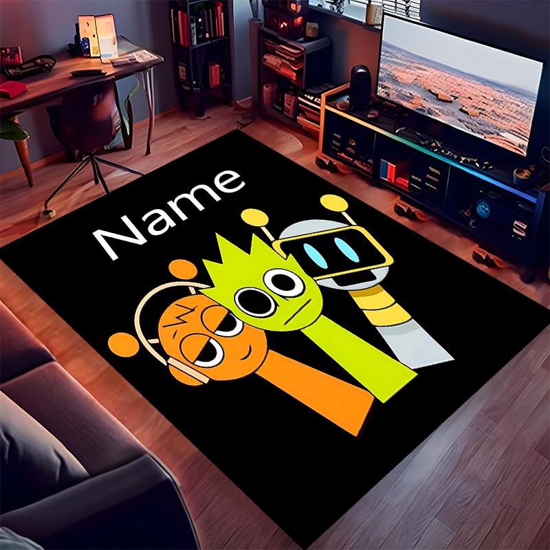 Custom personalization Sprunki themed Print Area Rug - Soft, Washable Non-Slip Indoor Mat,Living Room,Home&Office Decorative Rug
