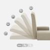 Adjustable Floor Stool Beige Coarse Velvet