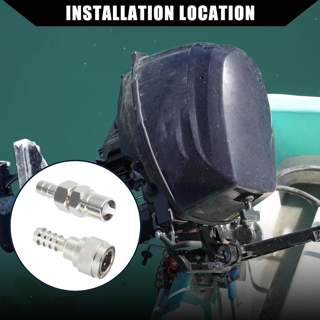 5/16" Boat Fuel Connector Male Female And Locking Nut For Tohatsu For Nissan 2/4-Stroke Outboard 5-90HP Engine/Marine Boat Motor Fuel Tank
