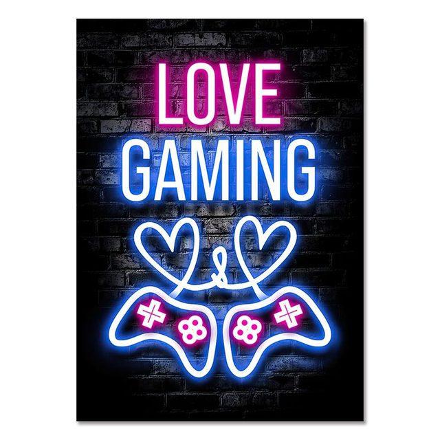 Gaming Room Decoration Poster Wall Art Video Game Canvas Painting Playroom Decor Picture for Gamer Boy Bedroom Prints Decor