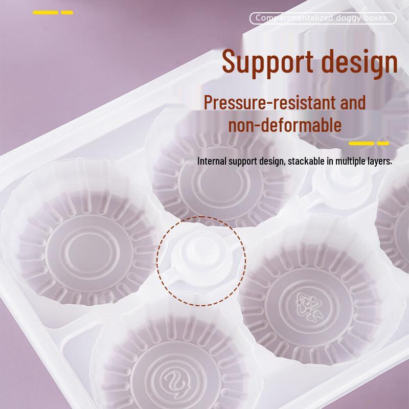 Handun 6-Compartment Disposable Dumpling Box Set